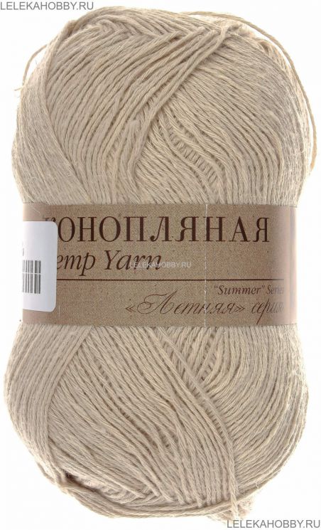 Пряжа ПЕХОРКА Конопляная // 090 // 43 // Суровый лен