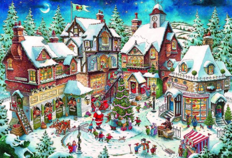 Ag 6020 Алмазная мозаика Гранни "Новогодняя суета"