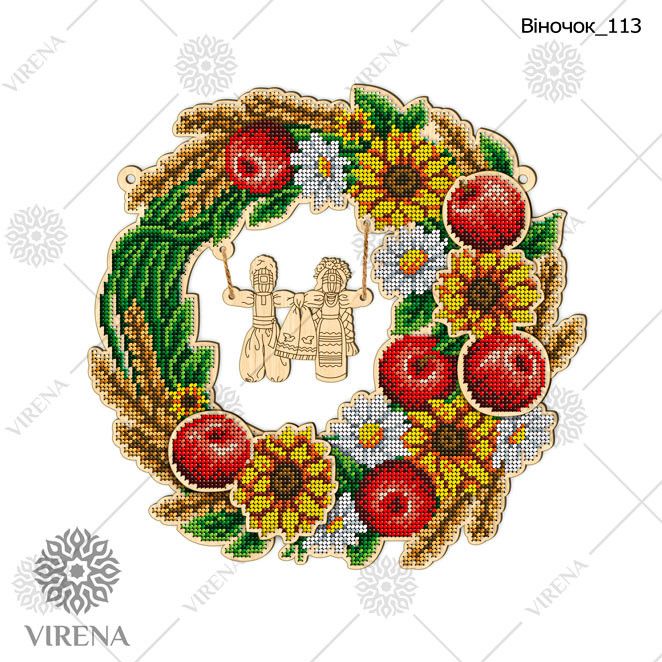 Набор для вышивания бисером по дереву Virena, 28,2х25,5, ВЕНОК-113