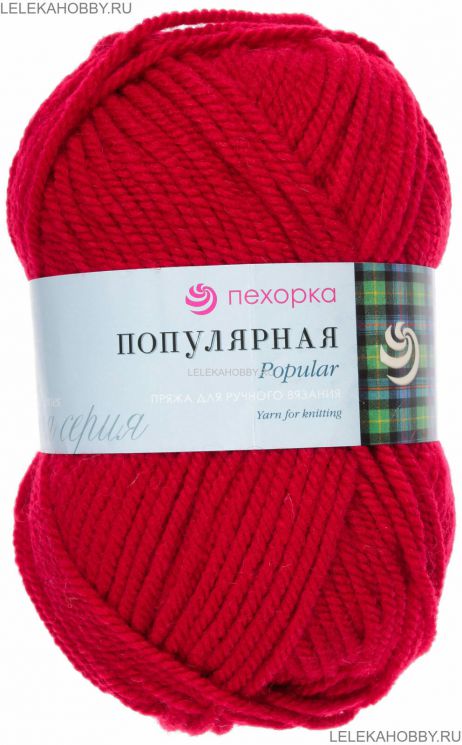 Пряжа ПЕХОРКА Популярная // 028 // 06 // Красный