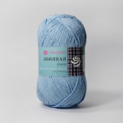 Пряжа ПЕХОРКА Льняная // 022 // 05 // Голубой