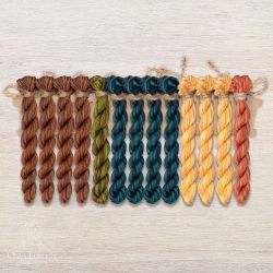 НМул-ИМЦ169-2283-5 Набор ниток OwlForest для схем «Индейские мотивы» (ПНК) 5 цветов «Цапля» 28 каунт в 3 нити