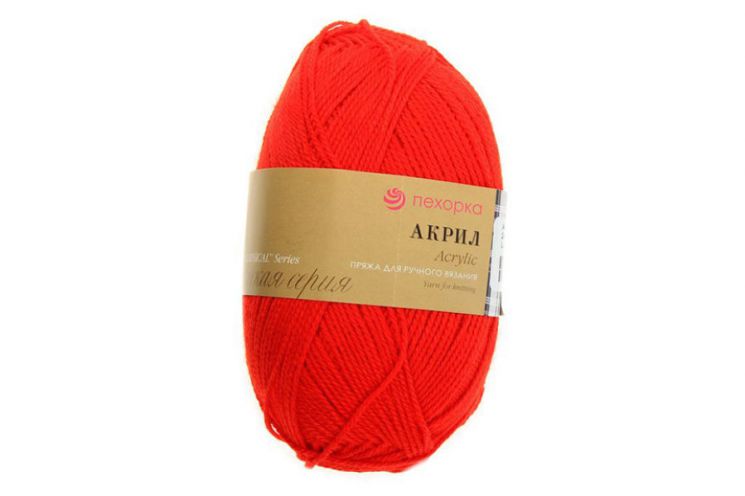 Пряжа Акрил Пехорский // 003 // 244 // Алый