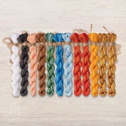 НМул-КГ76-3282 Набор ниток OwlForest для схемы «Конёк-горбунок» (DMC) 28 каунт в 2 нити