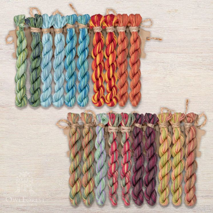 Набор ниток OwlForest для схемы «Лоскутный календарь» (ПНК) 28 каунт в 2 нити НМул-ЛК154-2282