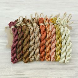 НМул-Кофе-3362 Набор ниток OwlForest для схемы «Кофейный семплер» (DMC) 36 каунт в 2 нити