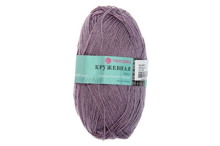 Пряжа ПЕХОРКА Кружевная // 067 // 25 // Кристалл