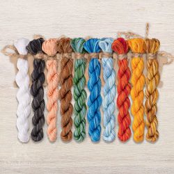 НМул-КГ76-3401 Набор ниток OwlForest для схемы «Конёк-горбунок» (DMC) 40 каунт в 1 нить