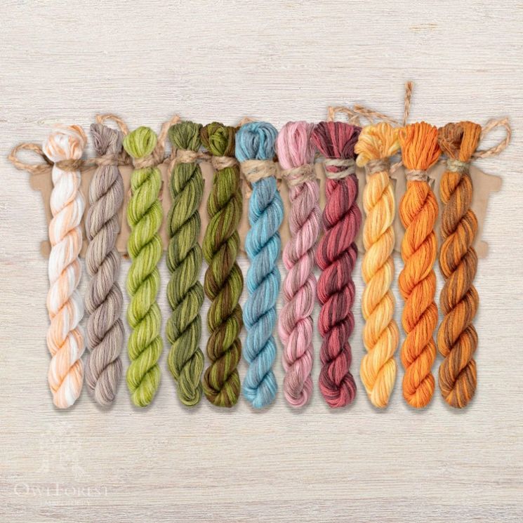 Набор ниток OwlForest для схемы «Северное лето» (ПНК) 40 каунт в 1 нить НМул-СЛ019-2401