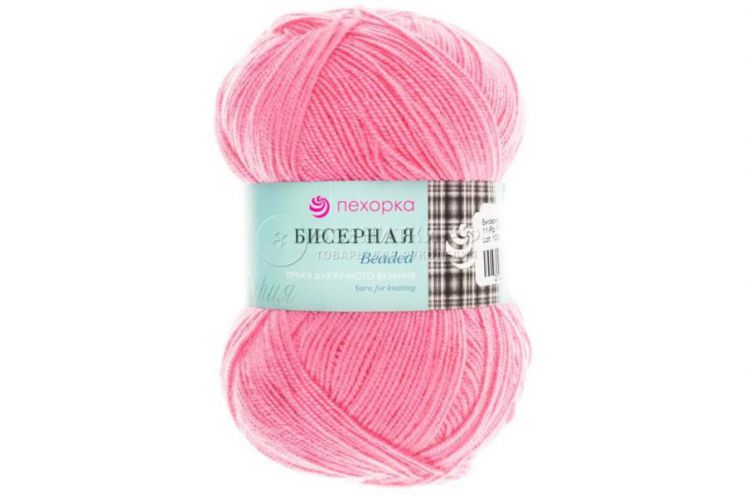 Пряжа ПЕХОРКА Бисерная // 005 // 11 // Ярко-розовый