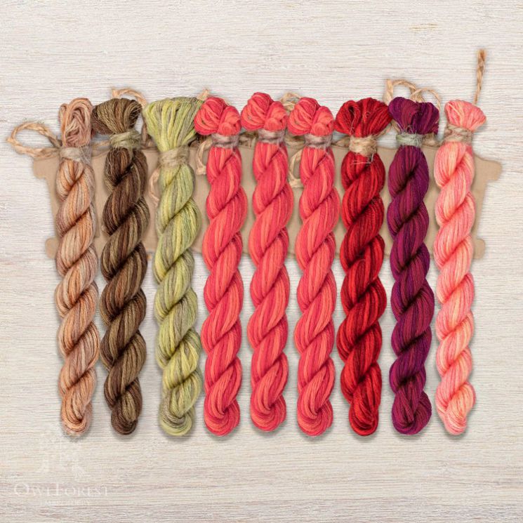 Набор ниток OwlForest для схемы «Конь-Огонь» (ПНК) 28 каунт в 2 нити НМул-КО043-2282