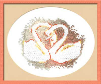 Набор для вышивания крестом ОВЕН "Лебеди" 049