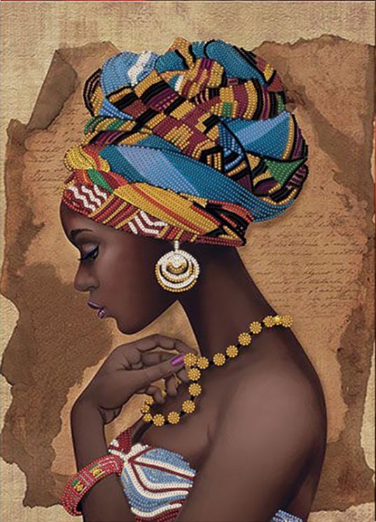 КБ-341 Схема для вышивания бисером ТМ Наследие "Африканка"