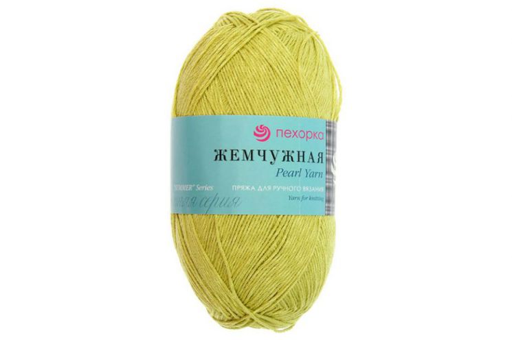 Пряжа ПЕХОРКА Жемчужная // 015 // 33 // Золотистая олива