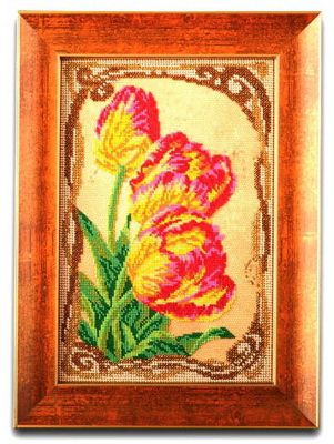 Набор для вышивания бисером КРОШЕ "Бархатные тюльпаны" В-415 