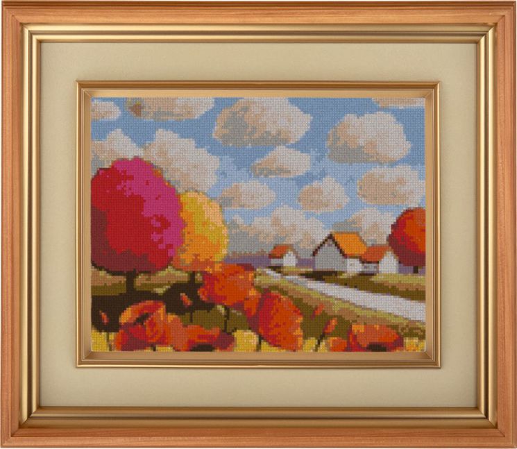 Набор для вышивания крестом PSP "Красные маки" 0137