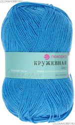 Пряжа ПЕХОРКА Кружевная // 067 // 45 // Темная бирюза