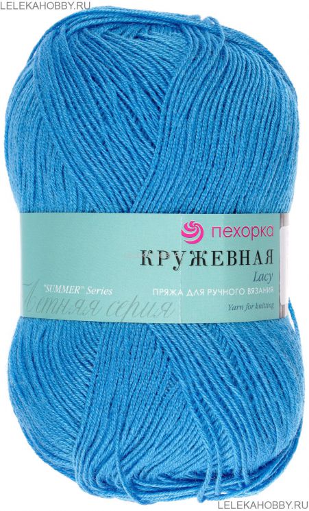 Пряжа ПЕХОРКА Кружевная // 067 // 45 // Темная бирюза