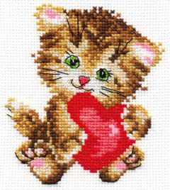 0-61 Набор для вышивания Алиса "Любимая киска"