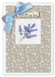 (S)P-45 Набор для изготовления открытки Luca-S "Веточка лаванда"