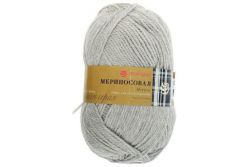 Пряжа ПЕХОРКА Мериносовая // 023 // 386 // Светло-серый меланж