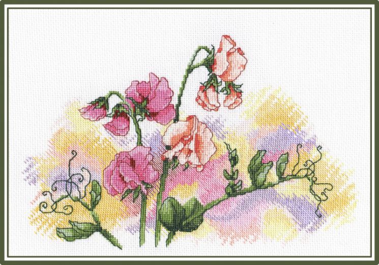 Набор для вышивания крестом ОВЕН "Душистый горошек" 599 