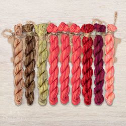 НМул-ПП001-2282 Набор ниток OwlForest для схемы «Птичка-Пава» (ПНК) 28 каунт в 2 нити