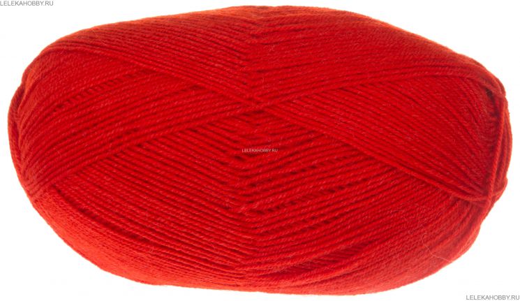 Пряжа ПЕХОРКА Австралийский меринос // 001 // 06 // Красный