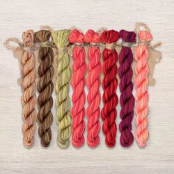 НМул-ПП001-2322 Набор ниток OwlForest для схемы «Птичка-Пава» (ПНК) 32 и 28 каунт в 2 нити