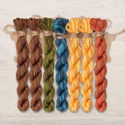 НМул-ИМЧ170-3322-5 Набор ниток OwlForest для схем «Индейские мотивы» (DMC) 5 цветов «Черепаха» 32 каунт в 2 нити