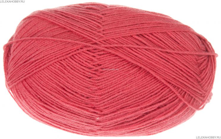 Пряжа ПЕХОРКА Австралийский меринос // 001 // 185 // Земляника