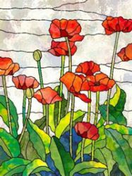 N-194 Маки, витраж (Милато)