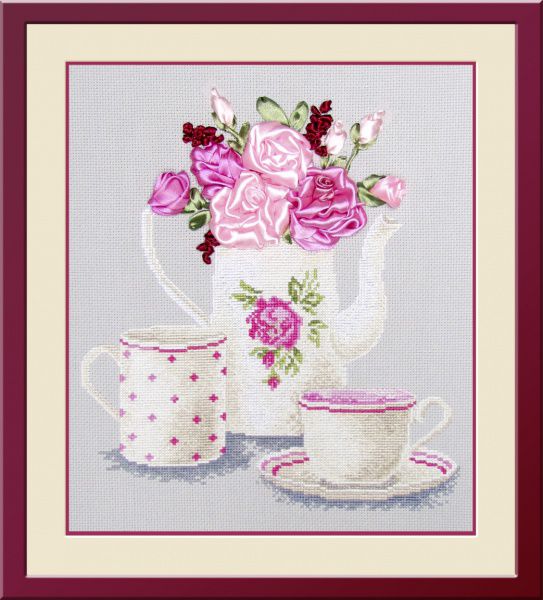 Набор для вышивания крестом ОВЕН "Чайная фантазия" 468