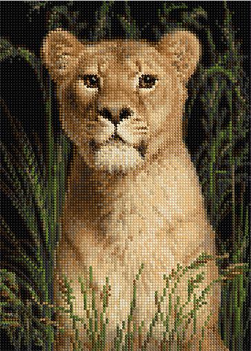 БСА3-113 Алмазная мозаика ТМ Наследие "Львица"