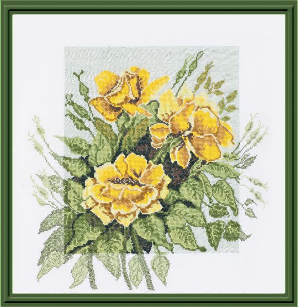 Набор для вышивания крестом ОВЕН "Дикие розы" 349