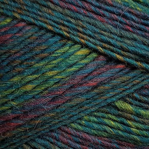 Пряжа ПЕХОРКА Ровница Мультиколоровая // 094 // 1141 М // Темно-зеленый меланж
