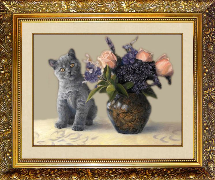 F-168 Алмазная мозаика МИЛАТО "Милый котенок"