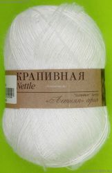 Пряжа ПЕХОРКА Крапивная // // 01 // белый