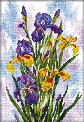 Набор для вышивания крестом РТО "Акварельные ирисы" М267