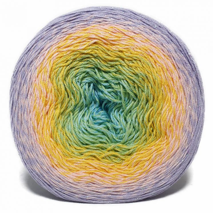 Пряжа Flowers Moonlight 3285 Сиреневый/розовый/желтый/зеленый