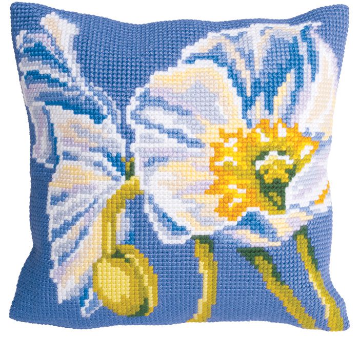 Набор для вышивания крестом Collection D'Art "Белый мак" 5092