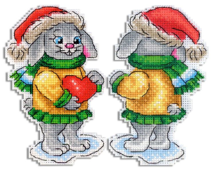 набор для вышивания "Жар-птица" Зайка с сердечком Р-859 