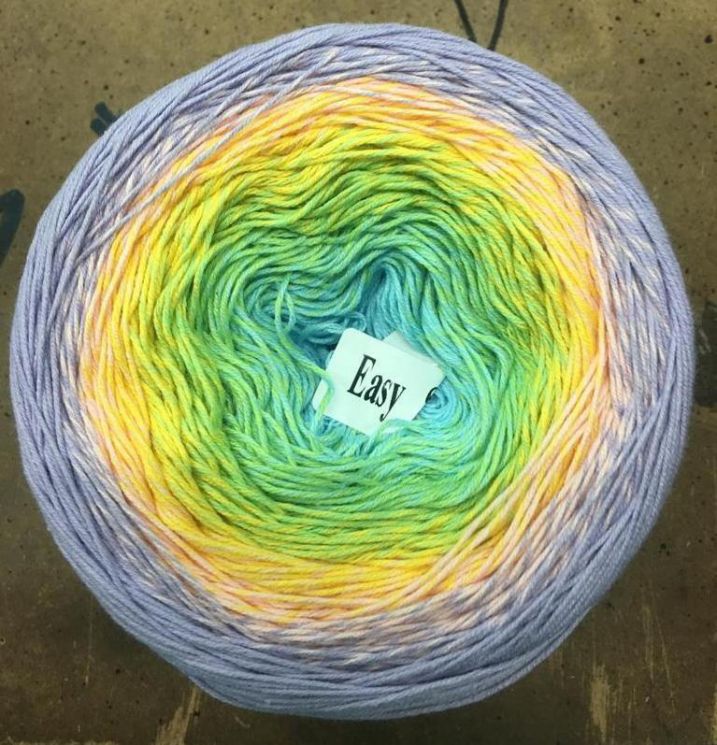 Пряжа Flowers 285 Сиреневый/розовый/желтый/зеленый