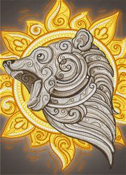 КБ-374 Схема для вышивания бисером ТМ Наследие "Дикий медведь"