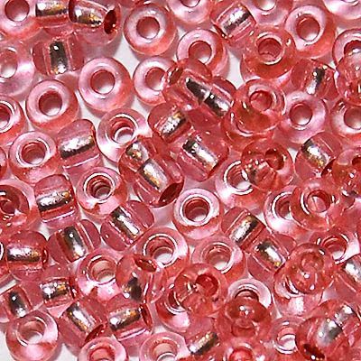 Бисер Preciosa 78193 малиновый леденец прозрачный с серебряным центром