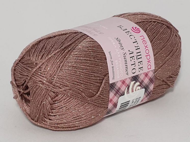 Пряжа Блестящее лето // 006 // 579 // Светло-кофейный