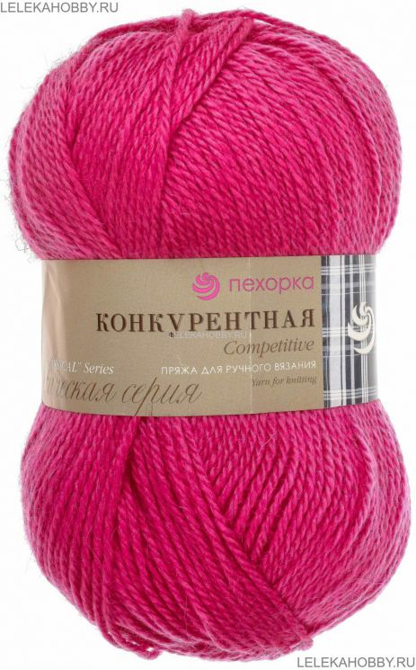Пряжа ПЕХОРКА Конкурентная // 019 // 11 // Ярко-розовый