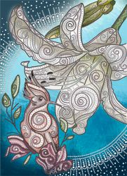 КБ-376 Схема для вышивания бисером ТМ Наследие "Лилия"