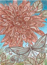 КБ-377 Схема для вышивания бисером ТМ Наследие "Георгин"