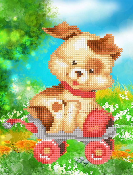 БСА4-039 Алмазная мозаика ТМ Наследие "Весёлая собачка"